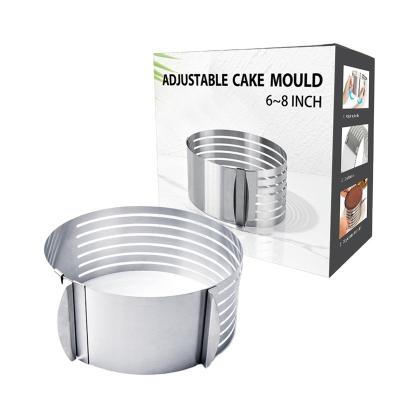 China Sustainable Round Mousse Ring Stainless Steel Baking Tools Tool Mold Cake for sale