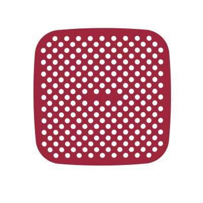 China Sustainable BBQ Kitchen Tools Reusable Non-Stick Silicone Air Fryer Liner Silicone Basket Mat Accessories for sale