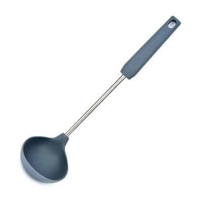 China Sustainable 2 Piece Spoon Shovel Set Kitchen Tools Silicone Metal Stainless Steel Spatula for sale