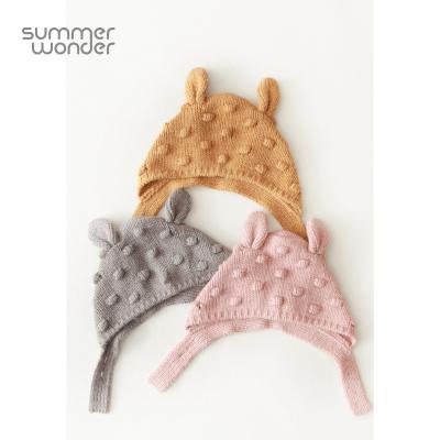 China Autumn And Winter Korean Style Baby Woolen Short Cute Hat Newborn Infant Baby Hat for sale