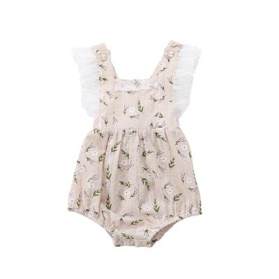 China Baby Girl Rompers Summer Breathable Short Sleeve T-shirt Cotton Short Sleeve Newborn Baby Girl Two Piece Suit for sale