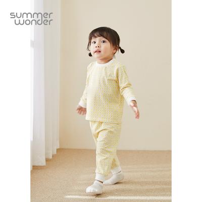 China Wholesale Autumn Clothing Thin Baby Boy Girl's Casual Cotton Pajamas Long Pant Suit for sale