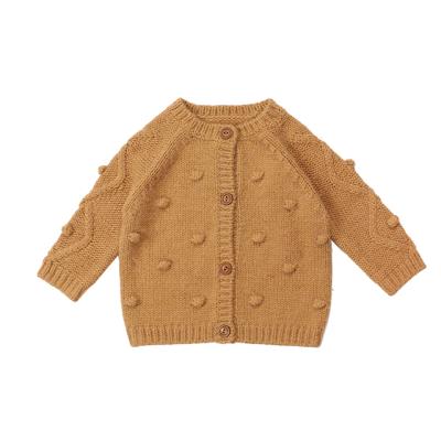 China Breathable Knitted Acrylic/Nylon Girls Cardigan Sweater Coat Kids Clothing Cardigan for sale