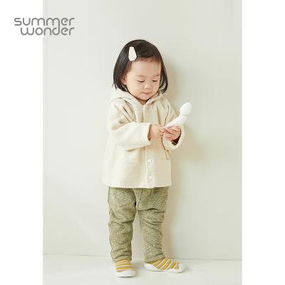 China Sustainable Spring And Autumn Baby Hooded Casual Knitted Coat Toddler Kids Coats And Falling Out Jackets for sale