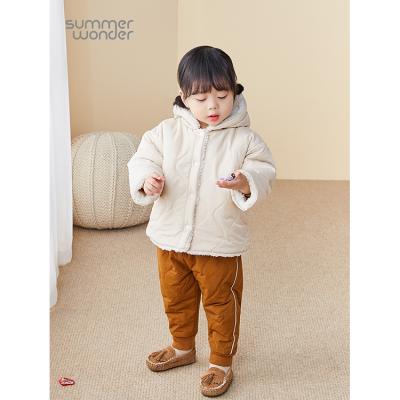 China Boys and Girls Rhombus Cotton Coat Baby Windproof Winter Clothes Warm Children's Cotton Wadded Jacket for sale