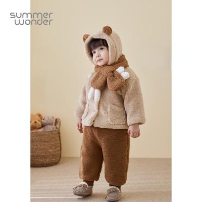 China 2021 breathable new Autumn And Winter Outer Wear plus cotton baby lambswool thick windproof coat for sale