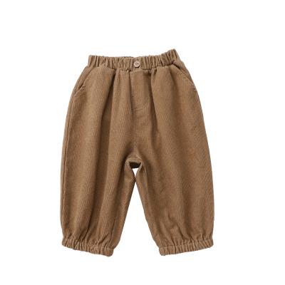 China Sustainable Spring And Autumn Boys Girls Infants Corduroy Baby Clothes Children's Casual Pants for sale