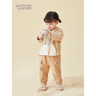 China 2021 Winter New Breathable Baby Swept Pants Children Warm Neutral Casual Jogger Pants Children Trousers for sale