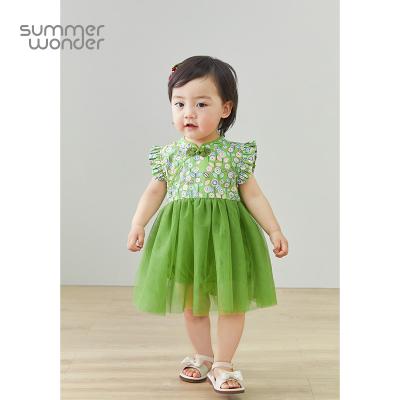 China Slim Newborn Children's Romper Newborn Baby Girls Triangle Jumpsuit Casual Summer Casual Skirt Sleeveless Dress for sale