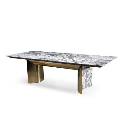 China Adjustable (other) Rich Furniture contemporary dinner table home furniture dinning room table sets marble modern luxury italian dining room sets for sale