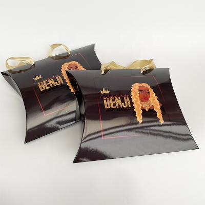 China Recyclable Custom Luxury Hair Brush Packaging Box With Logo Printing Pillow Bag Hair Box for sale