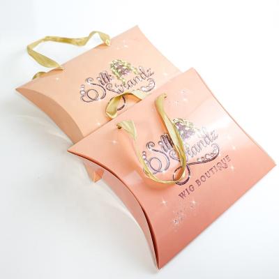 China Recyclable Custom Luxury Hair Extension Boxes With Hair Bundle Packaging Box And Bags for sale