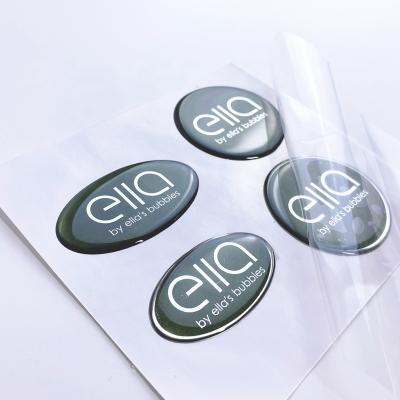 China Cheap Waterproof Customize Printing LOGO Stickers 3d Clear Silica Gel Epoxy Sticker for sale