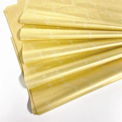 China Gold Color Moisture Proof Customized Tissue Paper With Company Logo Soap Wrapping Paper for sale