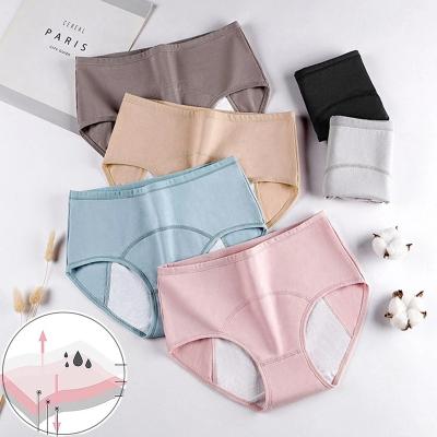 China Antibacterial Sexy Antibacterial Leak Proof Sexy Women Period Briefs Women Underwear Menstrual Cotton Plus Size Panties for sale