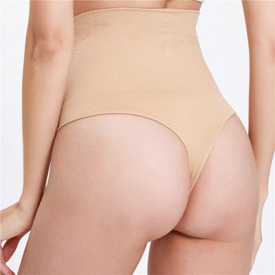 China Shaper Viable Thong Panties Women High Waist Tummy Control Panties Slimming Underwear Butt Lifter Thong for sale