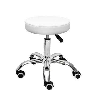 China Round Hair Barber Chair Barber Massage Hairdressing Styling Salon Chair PU Swivel Lift Stool Durable Material for sale