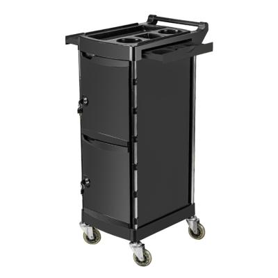 China Professional Hairdressing Barber Cart Salon Trolley ABS Hair Salon Equipment Stable Plastic Lockable Trolley Beauty Barber Cart for sale