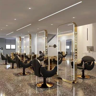 China Beaty Hair Salon Furniture Set Hair Salon Furniture Set Crystal Styling Led Mirror Makeup Salon Station for sale