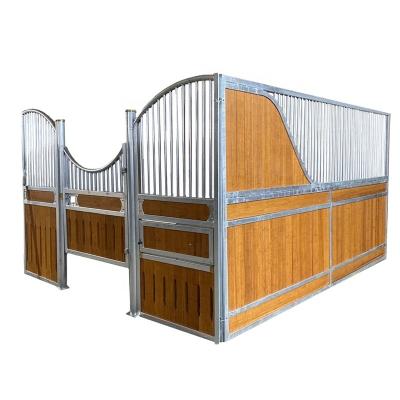 China Farms 3.6m*2.2m heavy duty hot dip galvanized steel horse stable horse stall with swinging door for sale