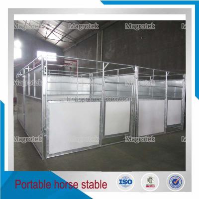 China China HDPE filled galvanized portable horse stable panel with roof Portable horse stable for sale