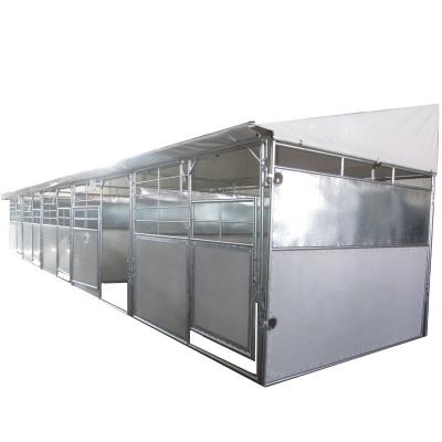 China Portable horse stall Factory supplied hot dip galvanized temporary horse stable horse house horse box with roofing for sale