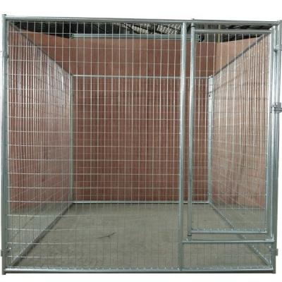 China Sustainable Hot dip galvanized steel structure big dog kennel dog welded cage without wheels for sale