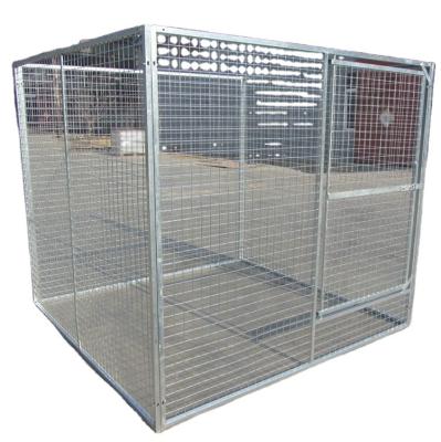 China Sustainable Customized Galvanized Or Powder Coated Luxury Large Steel Dog Kennel Dog Cage With Wire for sale