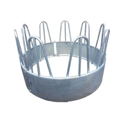 China Farms Heavy Duty HDG Steel Round Bale Deer Hay Feeder with 12 feeding position for sale