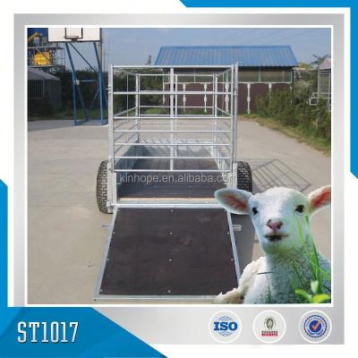 China Truck Trailer Galvanized Steel Structure Sheep Trailers For Sale for sale