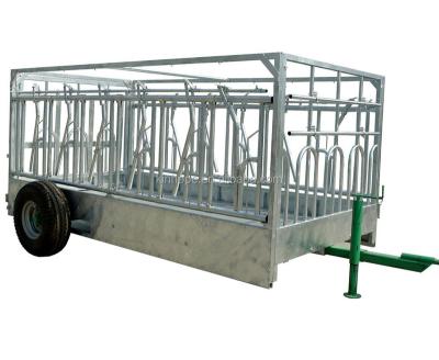 China Other Trailers Galvanized Sheep Trailer and Animal Wagon with wheel for sale