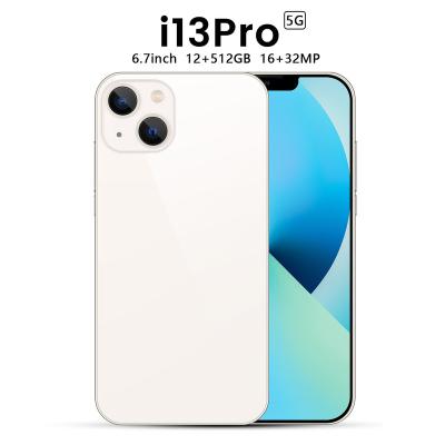 China i13 Pro + Max 6.7 inch Fingerprint 12GB+512GB Android Smartphone 10 Core 5G LET Phone 3 Camera Face ID Unlock Mobile Phone for sale