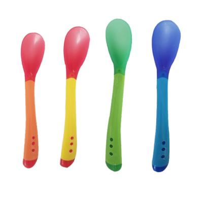 China Sustainable Temperature Sensing Spoon For Kids Food Complementary Tools Healthy Growth Spoons for sale