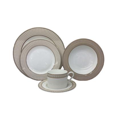 China CLASSIC Wholesale Ceramic Bone China Coffee Cup Tea Cup and Saucer Sets for sale