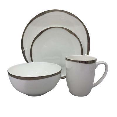 China Manufacturer supply CLASSIC Chinese white ceramic porcelain coffee cup and saucer for sale