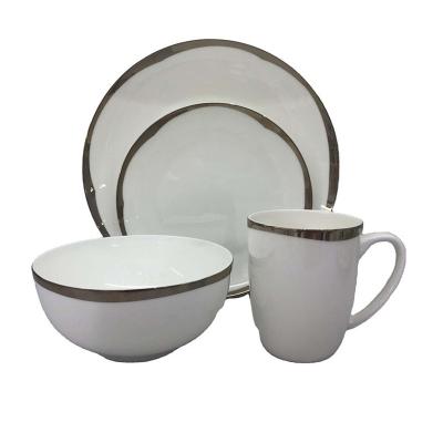 China CLASSIC European luxury fine bone china ceramic coffee tea cup and saucer set for sale