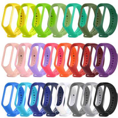 China Silicone Replacement Strap Strap MI Band 5 Strap For Xiaomi MI Band 5 MI Band 5 Strap for sale