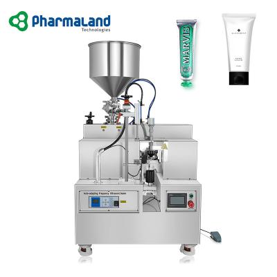 China PHX-002 Manual Food Rotary Filing and Filling Machine Semi Automatic Plastic Tube Sealing and Filling Machine for sale