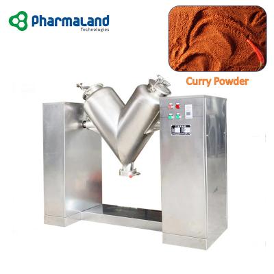 China Powder Mixing Type V Type Spice Powder Dry Pharmaceutical Kneading Machine High Efficient Detergent Powder Kneading Machine for sale