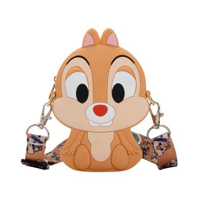 China Promotional Gifts Cartoon Mini Fashion Kids Squirrel Shape Coin Purse Silicone for sale