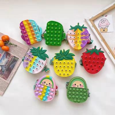 China Creative Fashion Strawberry Pineapple Avocado Shape Silicone Coin Clips Cartoon Fruit for sale