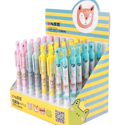 China Cartoon Wooden Animal Gift School Children Office School Pencil Plastic Mechanical Pencil 2mm for sale