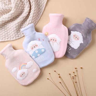 China New Safety Portable Plush Cute Sheep Cartoon Pattern Hot Water Bag For Kids for sale