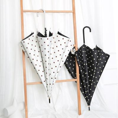 China High Quality Retro Fashion Plaid Polka Dot Print Striped Automatic Umbrellas Directly for sale