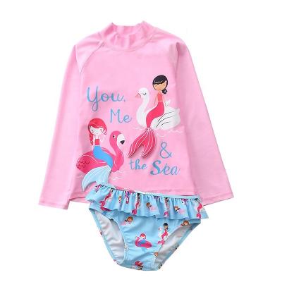 China Breathable Best Selling Custom Cute Kawaii Mermaid Print Swimwear Kids Girls for sale