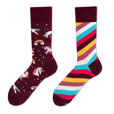 China Wholesale QUICK DRY Winter Cotton Cartoon Unicorn Pattern Sports Long Unisex Socks for sale