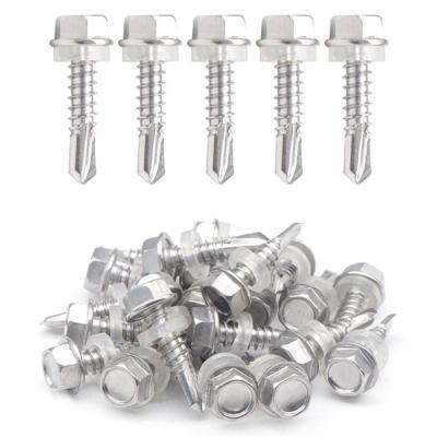 China 410 Heavy Duty Metal Screws Hex Bolts And Pan Fastener Screw #14 Stainless Steel Nuts Self Drilling Screw for sale