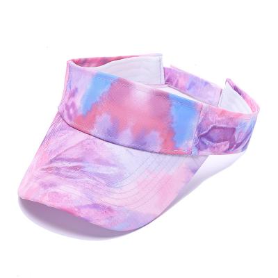 China Fashion\comfortable\durable Popular Tie dye hats lady breathable washed cap for Outdoor Hollow  hats with custom logo for sale