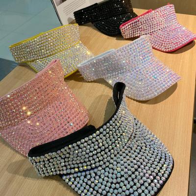 China Eco-friendly Direct Selling Bulling hat for women rhinestone sun hat Sweet cool cap for sale