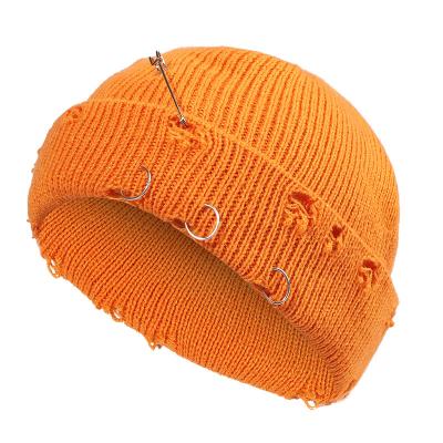 China COMMON Hot sale of new fall and winter woolen hats hat patches fashion hole beanie cap for sale